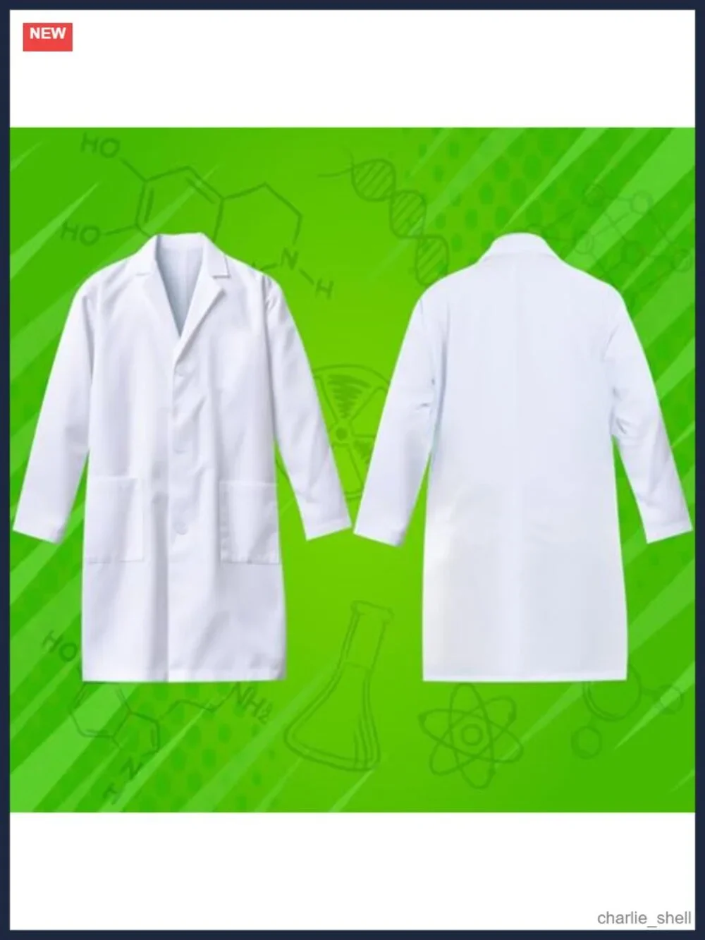 Kids Scientist Costume Lab Coat Pretend Play Set Goggles Gloves ID Card